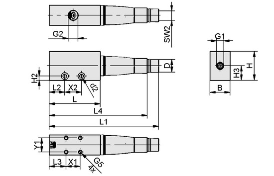 Dimensional drawing SBP HV-HF KU